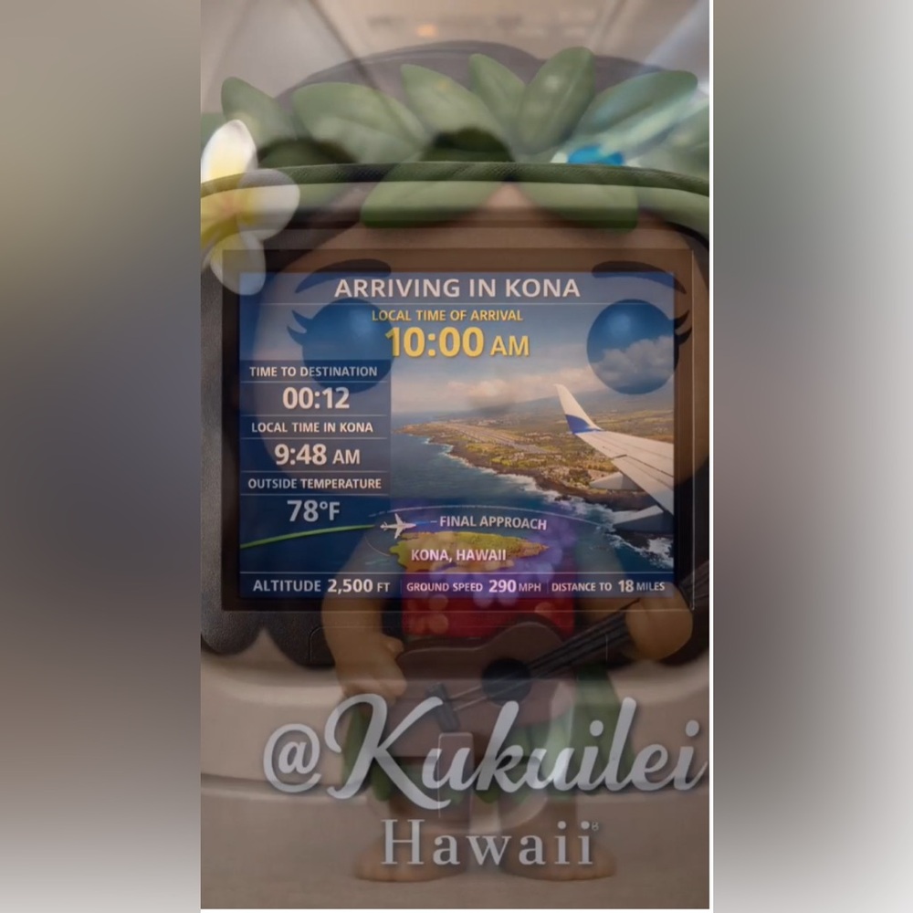 ✈️Kailua-Kona 🌺 Hawaii, ✈️Plane Show  ✨VTG HI🧜🏻‍♀️ Mahalo 🥥 KUKUILEi